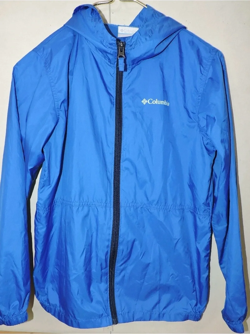 Columbia Kids Royal Blue Hooded Rain Jacket